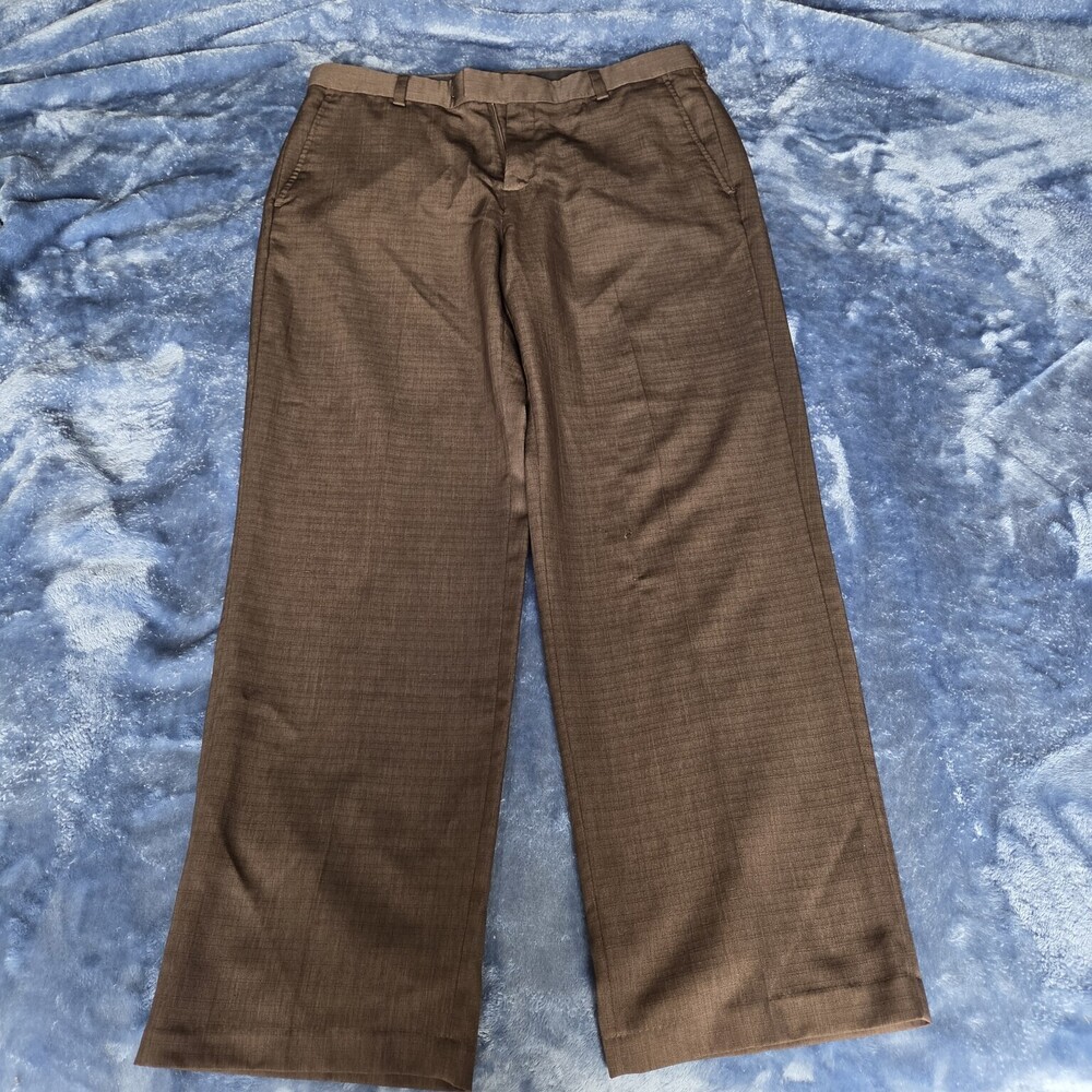 Kenneth Cole Reaction Men's Brown Dress Pants 34x30